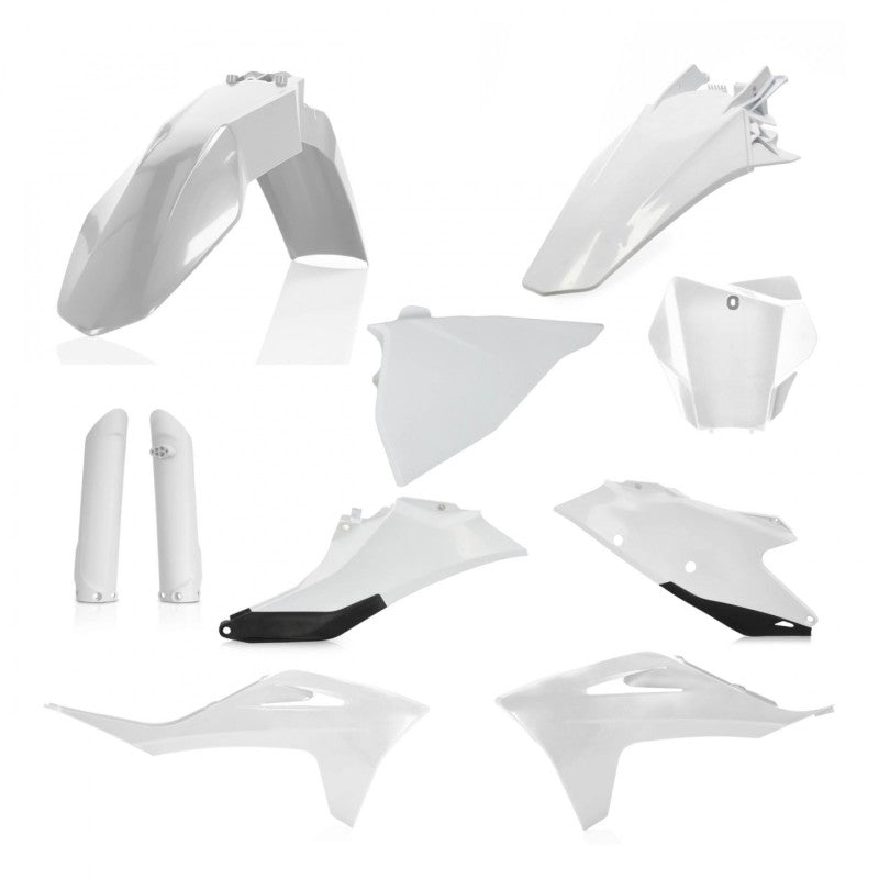 Acerbis GasGas MC125/250F/450F/EX300 Full Plastic Kit - White/Black | Model Years 2021-2023 | Vehicle Fitment