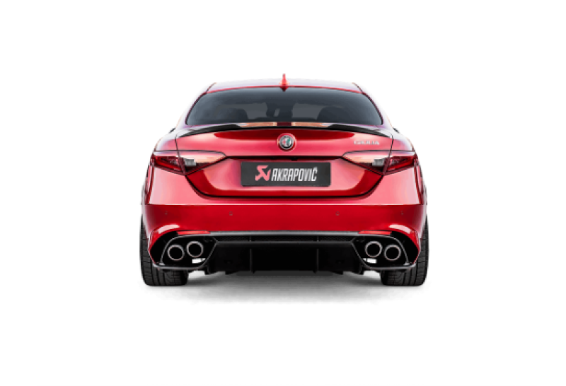 Akrapovic Evolution Line Cat Back Exhaust System for 2017-2019 Alfa Romeo Giulia Quadrifoglio - Titanium with Link Pipes
