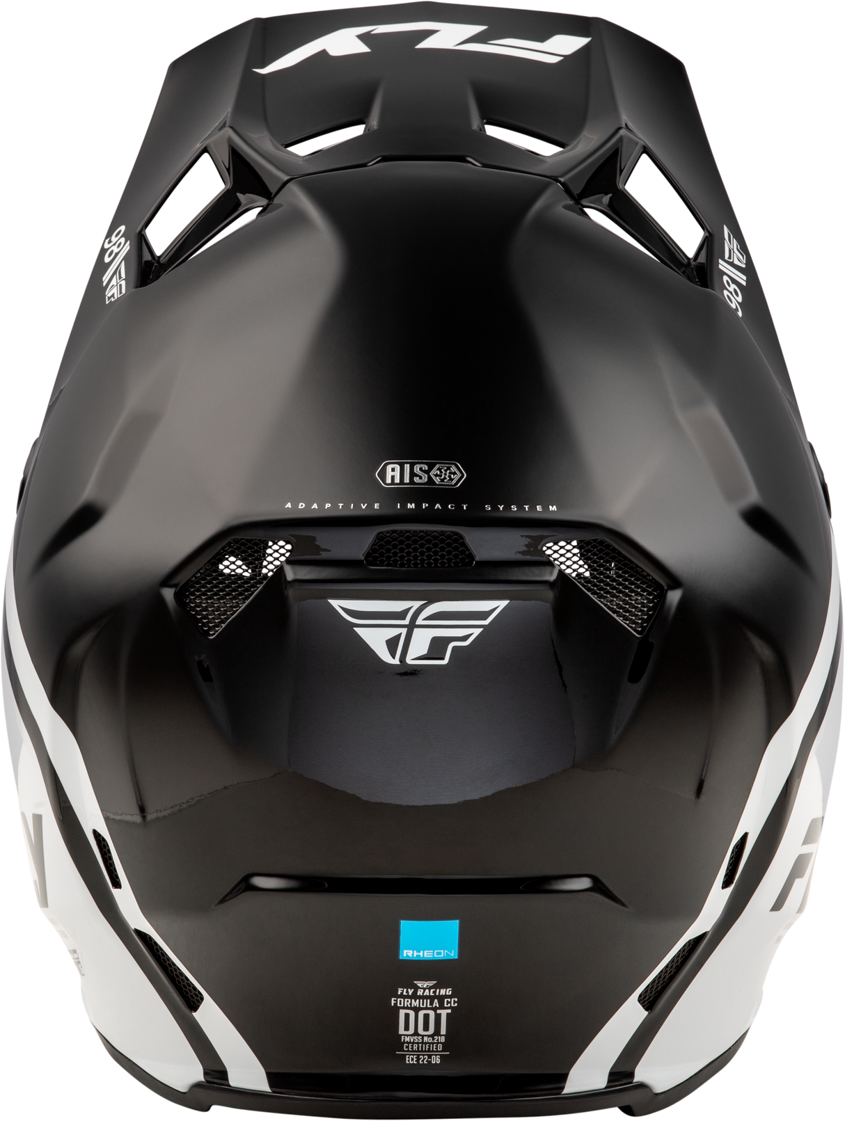 Fly Racing Youth Formula CC Objective Helmet Black/White - Lightweight DOT & ECE Approved MX Helmet for Kids