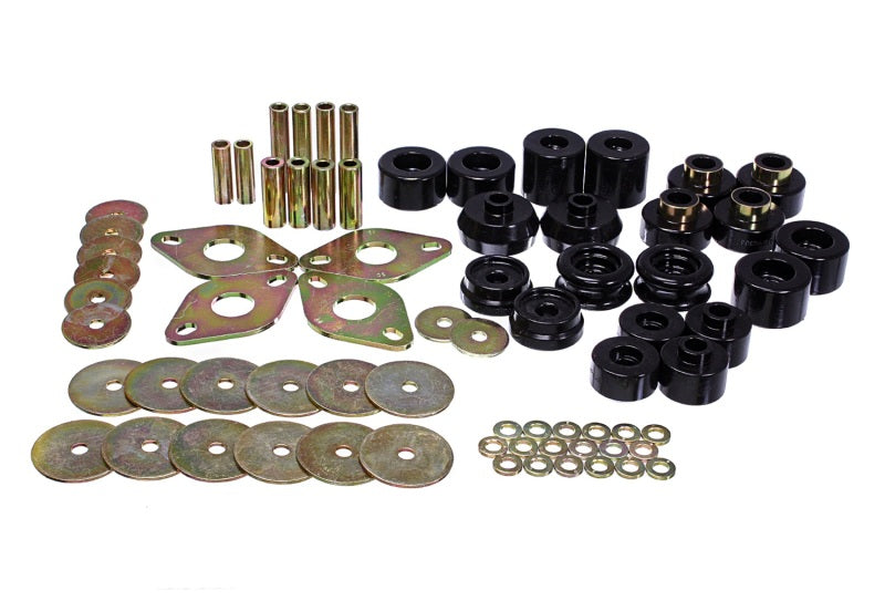 Energy Suspension 8.4110G Hyper-Flex Black Body Mount Bushing Set for 2000-2002 Toyota 4Runner 2WD/4WD