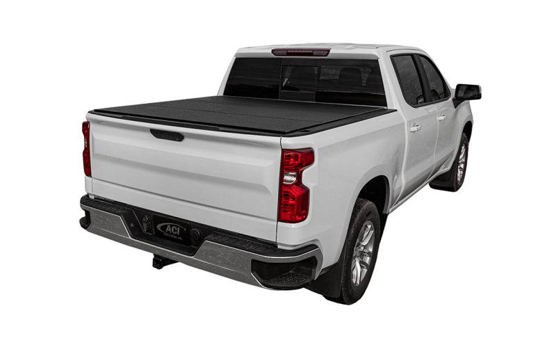 Access LOMAX Tri-Fold Hard Tonneau Cover for 2022-2023 Toyota Tundra 5' 6" Bed with Deck Rail, Urethane Finish