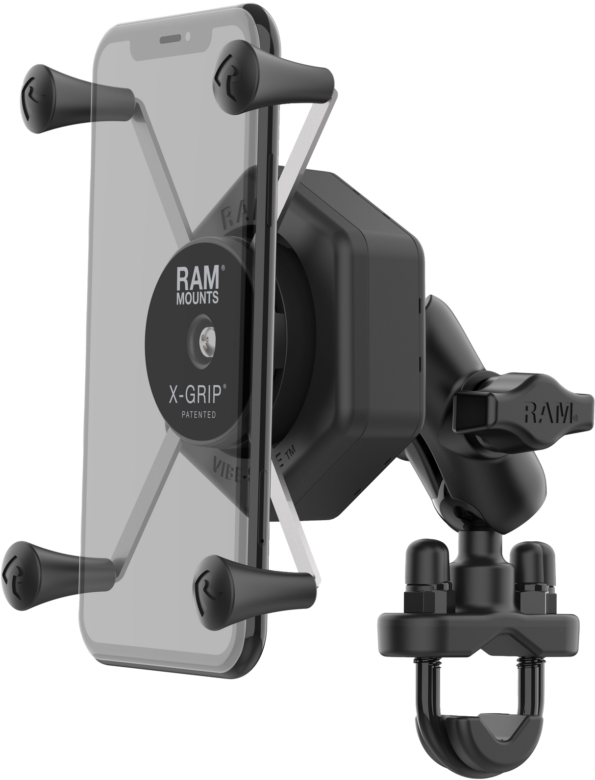 RAM X Grip Vibe Safe L Phone Mount with U Bolt Base – Fits Select Vehicles