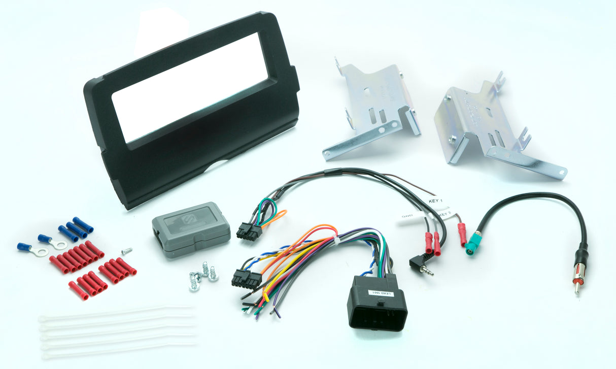 Scosche HD14UBN Single DIN Install Kit for Harley Davidson Touring Models including Electra Glide Ultra Classic and Road Glide Special