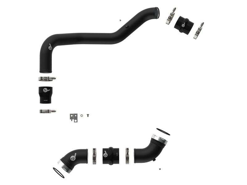 aFe BladeRunner Aluminum Hot & Cold Charge Pipe Kit for GM Duramax 6.6L Diesel Trucks 2006-2010, Black