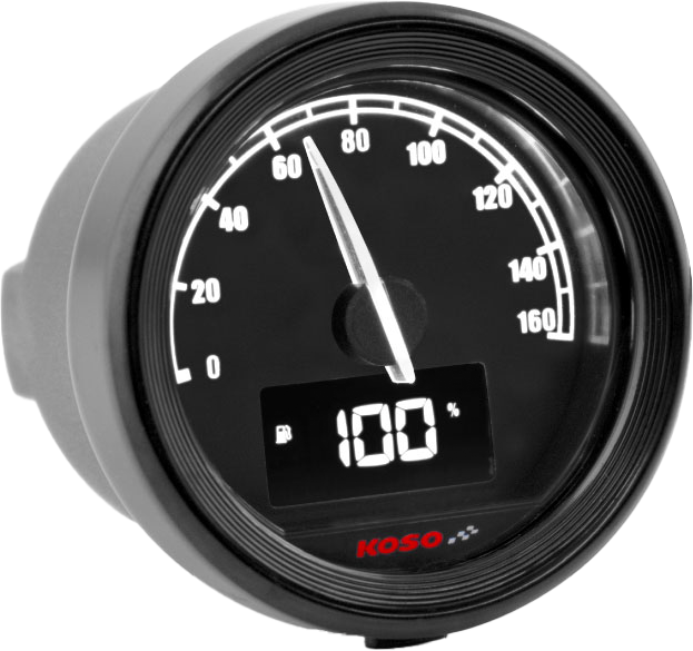 KOSO Tnt 05s D48 Speedometer with Multi-Function Display for Kawasaki Ninja 300, ZX-6R, and Z1000 (Part BA086001)