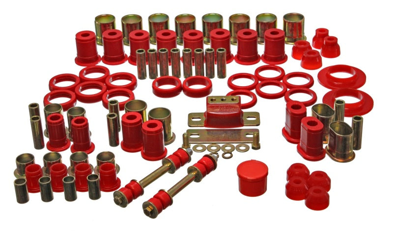 Energy Suspension Hyper-Flex Master Bushing Set for 1969-1973 Pontiac LeMans - Red Polyurethane Performance Upgrade