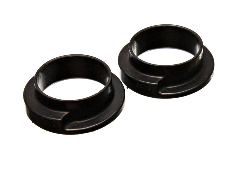 Energy Suspension Coil Spring Isolator Set for Vehicles with 2-3/16 inch ID and 3 inch OD - Black, Part No. 9.6115G