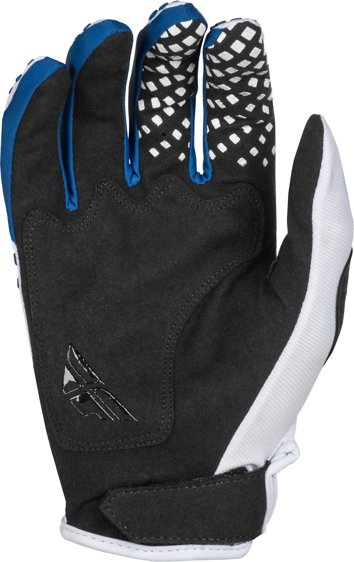 Fly Racing Youth Kinetic Center MX Gloves White/Navy - Youth Medium, Offroad Motorcycle Riding Gear