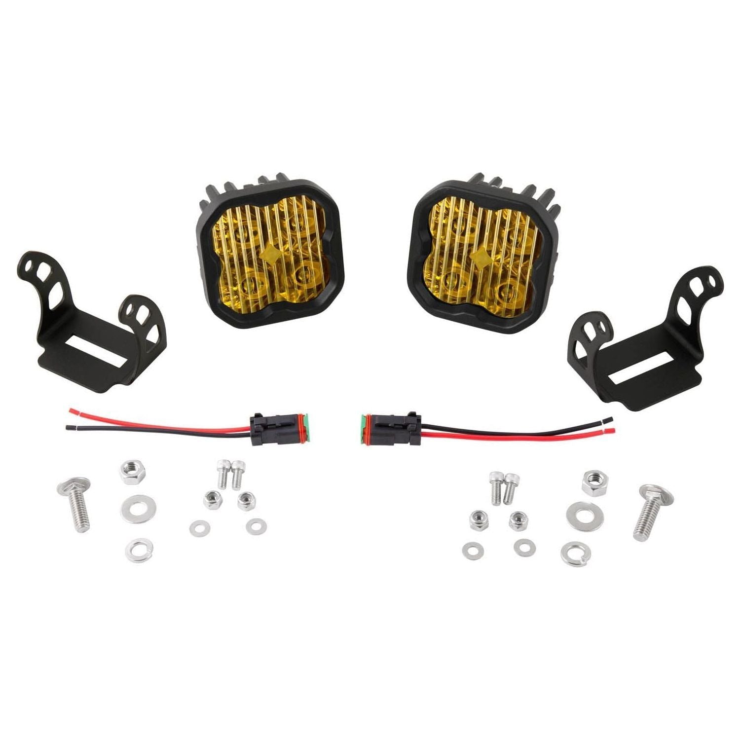 Stage Series 3" Yellow Pro LED Pods (Pair) | Diode Dynamics