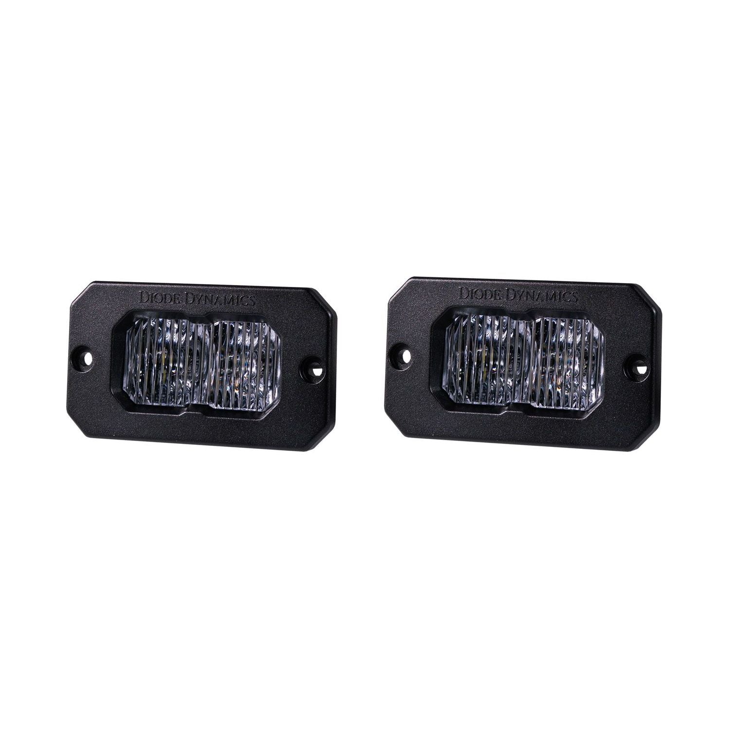 Stage Series 2" White Sport Flush Mount LED Pods (Pair) | Diode Dynamics