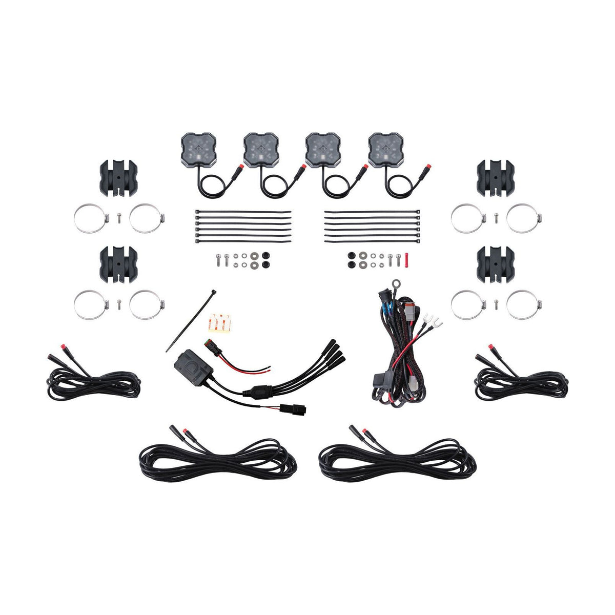 Stage Series Universal Rock Light SXS Installer Kit (4-Pack) | Diode Dynamics