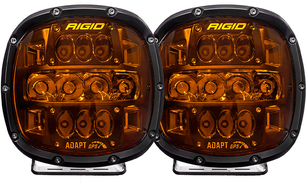 RIGID Adapt XP Pair Amber Pro LED Headlights - Universal Fit for Off-Road and Automotive Applications