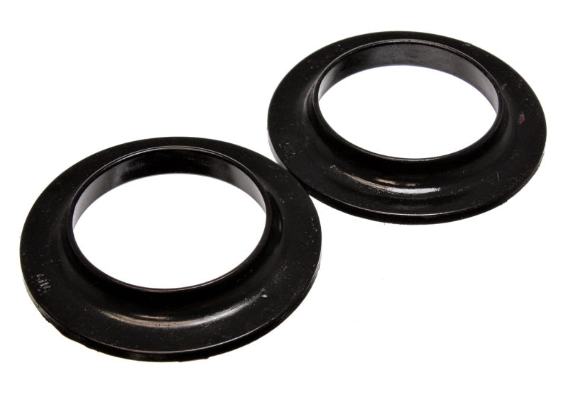 Energy Suspension Coil Spring Isolator Set for Vehicles with 3.75 in ID and 5 13/16 in OD - Black, Part No. 9.6108G