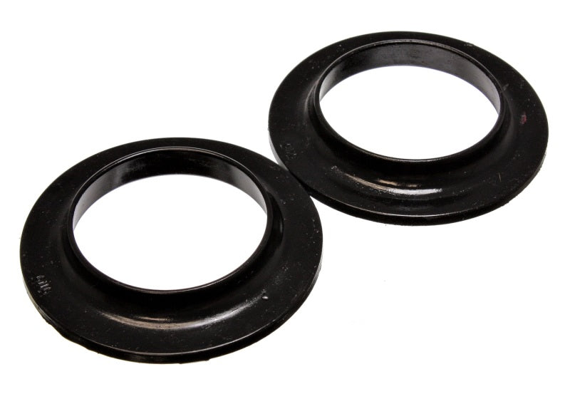 Energy Suspension Coil Spring Isolator Set for Vehicles with 3.75 in ID and 5 13/16 in OD - Black, Part No. 9.6108G