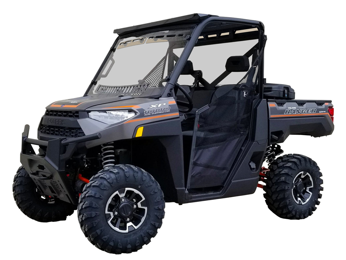 SPIKE Full Windshield Dual Vent for Polaris Ranger XP 900 & 800 Models - Durable Polycarbonate Design with Adjustable Venting
