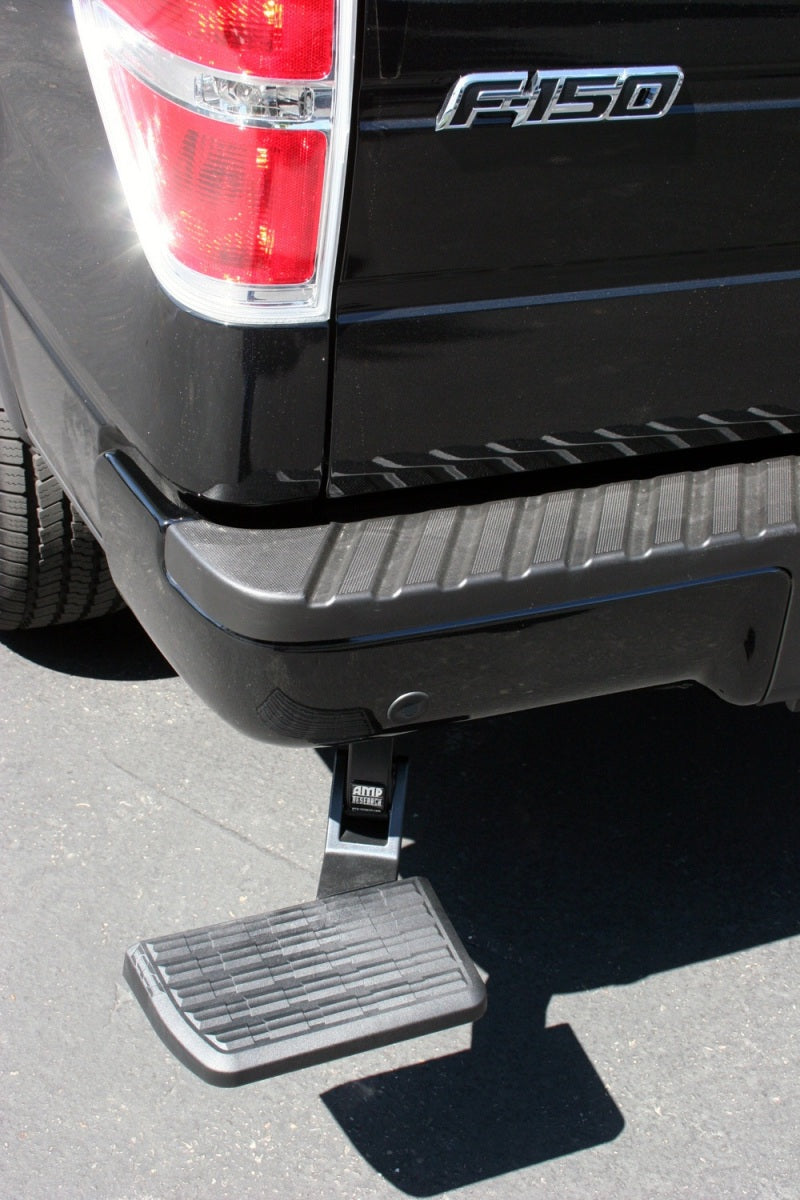 AMP Research BedStep Retractable Rear Bumper Step for Ford F-150 (2006-2014) – Black
