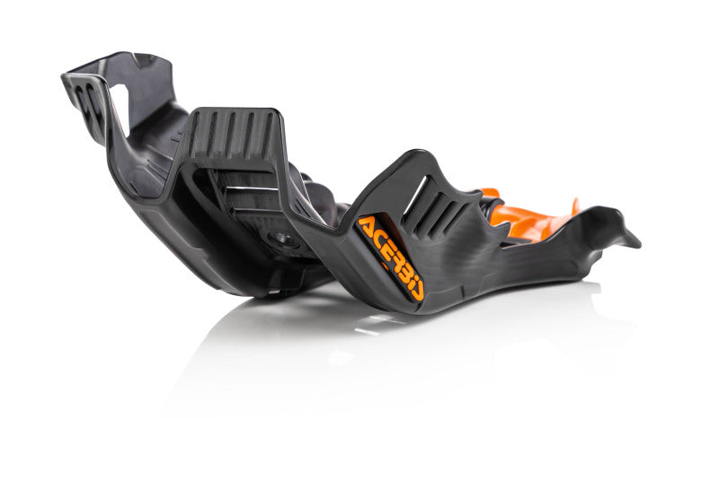Acerbis KTM/Husqvarna/GasGas 250-300 SX/TC/TX/XC/MX/EX Skid Plate - Black with Orange Accents, Fits 2019-2022 Models