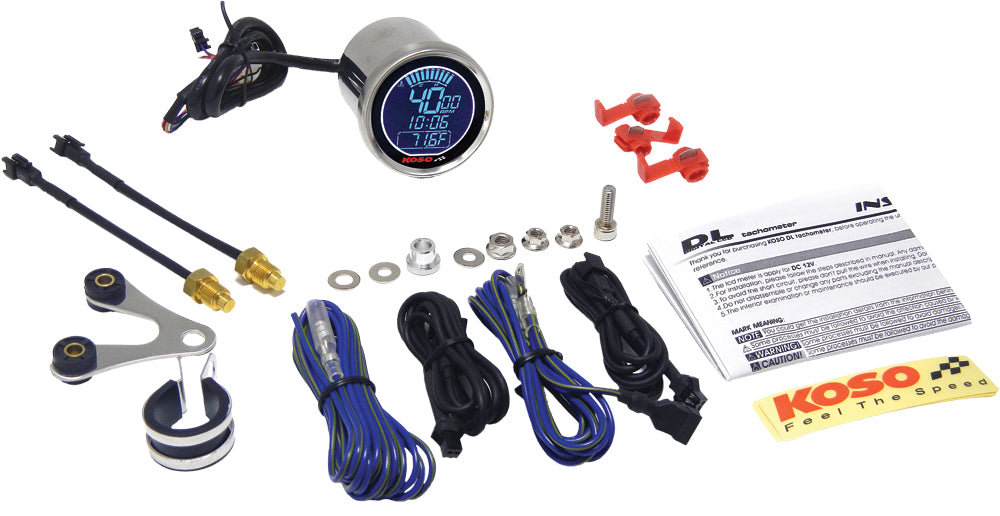 KOSO BA552B80 Dl Tachometer for Motorcycle with Dark Face When Off