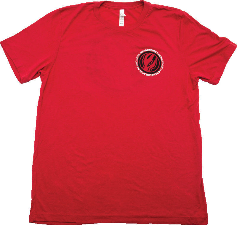 DragonFire Racing DFR Logo T-Shirt in Blue and Red, XL – Powersports Apparel