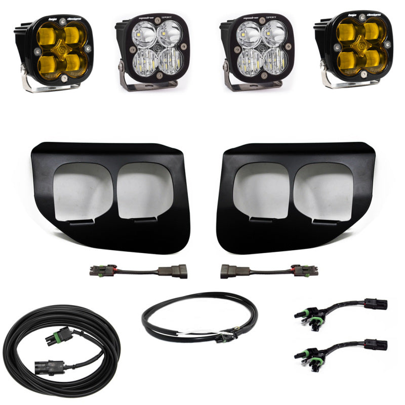 Baja Designs Ford Super Duty (20-On) FPK Amber SAE/Sport DC Fog Lights with Upfitter for F-250 and F-350