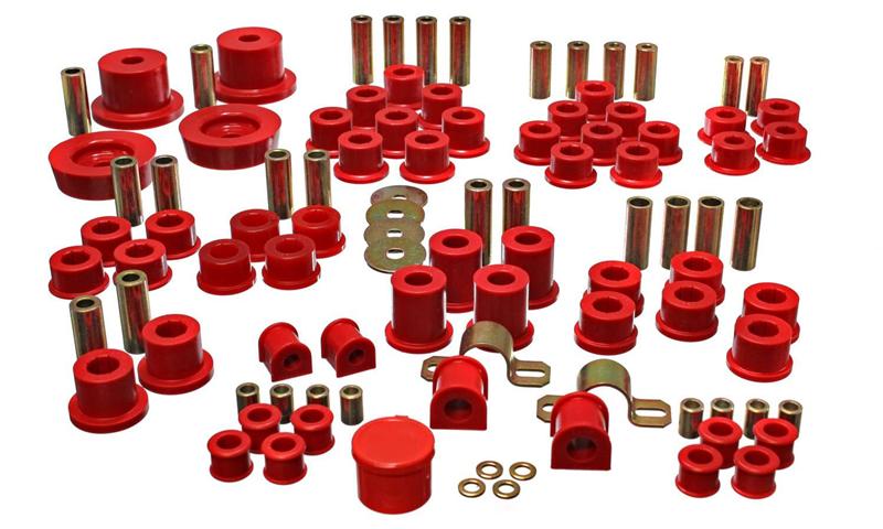 Energy Suspension 11.18102R Hyper-Flex Master Bushing Set for 1993-1997 Mazda Miata - Red Polyurethane Performance Upgrade