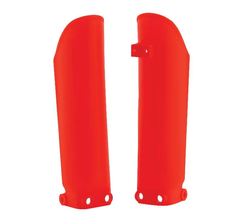 Acerbis Lower Fork Cover Set - Flo-Orange for Yamaha YZ250F, Honda CRF450R, Kawasaki KX250F, and Suzuki RM-Z450