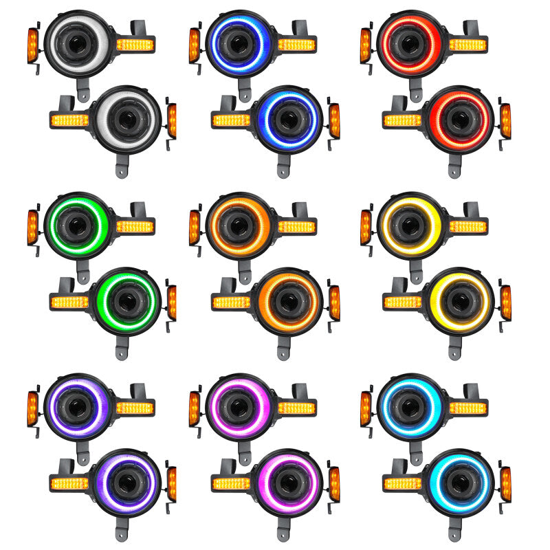 Oracle 2021+ Ford Bronco Oculus Bi-LED Projector Headlights - ColorSHIFT LED