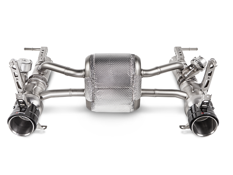 Akrapovic Slip-On Line Exhaust for Ferrari 488 GTB & Spider (Titanium with Carbon Tips) - Part MTP-FE488H