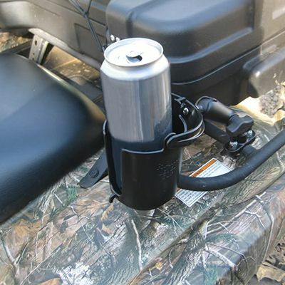 RAM Self Leveling Cup Holder & Cozy with Zinc Coated U Bolt Base - Compatible with Recreational Vehicles