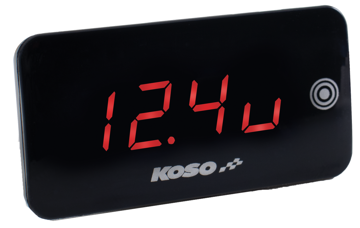 KOSO Super Slim Touch Screen Volt and Temperature Gauge for Automotive and Marine Vehicles