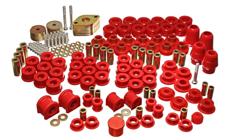 Energy Suspension 2.18108R Hyper-Flex Master Bushing Set for 2007-2013 Jeep Wrangler 4-Door, Red
