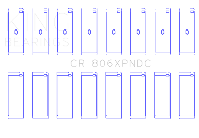 King Engine Bearings Chrysler 361ci / 383ci Coated Performance Rod Bearing Set