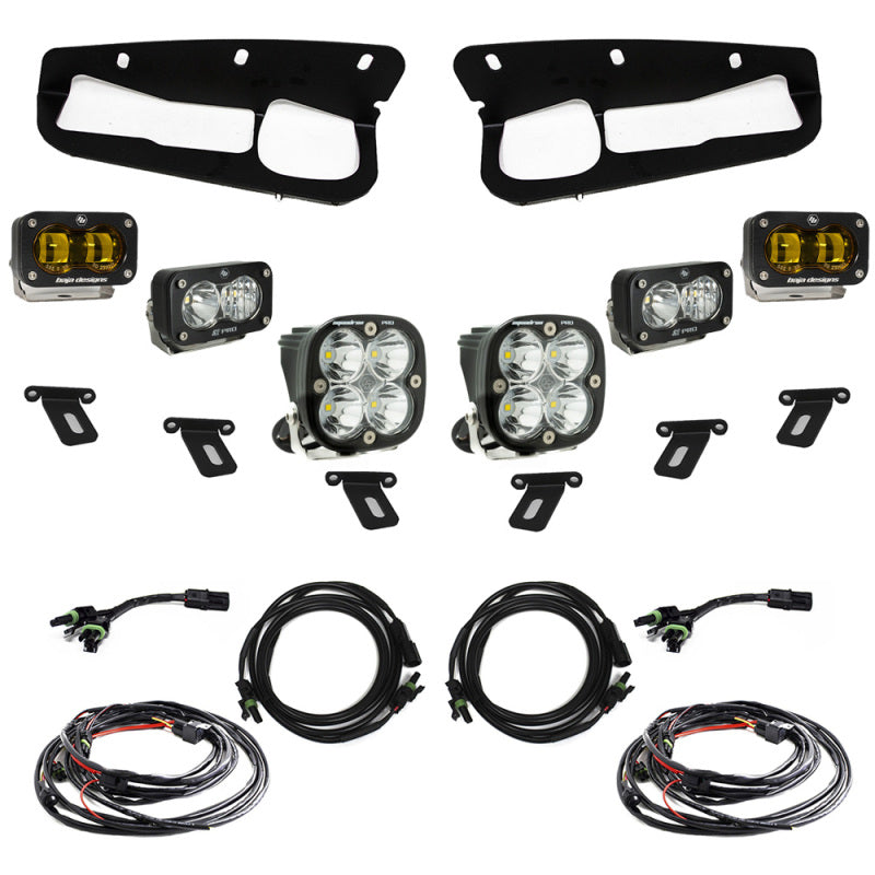 Baja Designs 448179 SAE Pro Fog Pocket Light Kit for Ford Bronco (2021-2022) with Steel Bumper, Amber Lens
