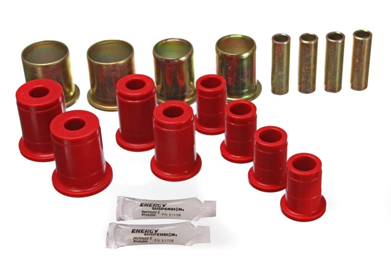 Energy Suspension Universal Red Control Arm Bushing Set for Chevy S10, GMC Syclone and More - Front and Rear Fitment