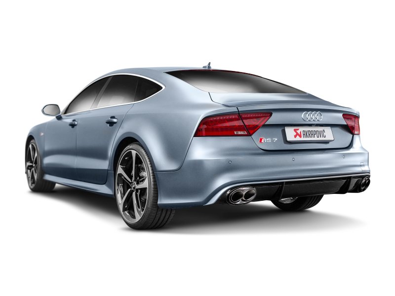 Akrapovic Evolution Line Cat Back Exhaust System for 2014-2017 Audi RS7 Sportback with Titanium Construction and Carbon Tips
