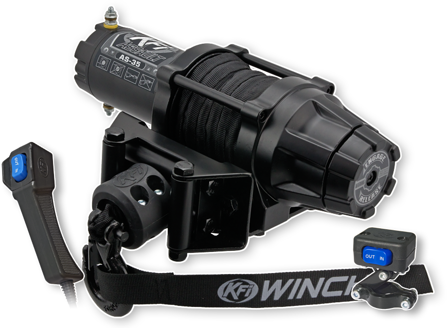 KFI AS-35 3500LB SYNTHETIC ASSUALT SERIES WINCH