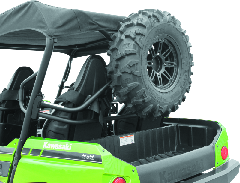 DragonFire Racing Spare Tire Carrier for Kawasaki KRT800 Teryx4 – Black