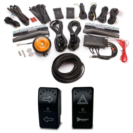 Polaris RZR XP 1000 / Turbo (2019-2023) Plug & Play Auto-Cancel Turn Signal Kit with White Running Lights | Ravek