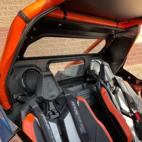 Polaris RZR Pro R with Rockford Fosgate Speakers Rear Windshield | Dirt Warrior Accessories