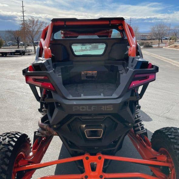 Polaris RZR Pro R with Rockford Fosgate Speakers Rear Windshield | Dirt Warrior Accessories