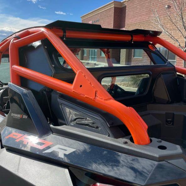 Polaris RZR Pro R with Rockford Fosgate Speakers Rear Windshield | Dirt Warrior Accessories