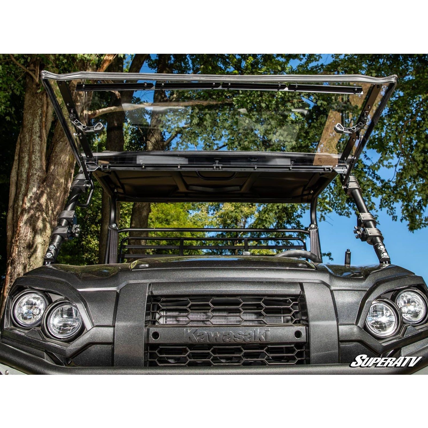Kawasaki Mule Pro Scratch Resistant Flip Windshield | SuperATV