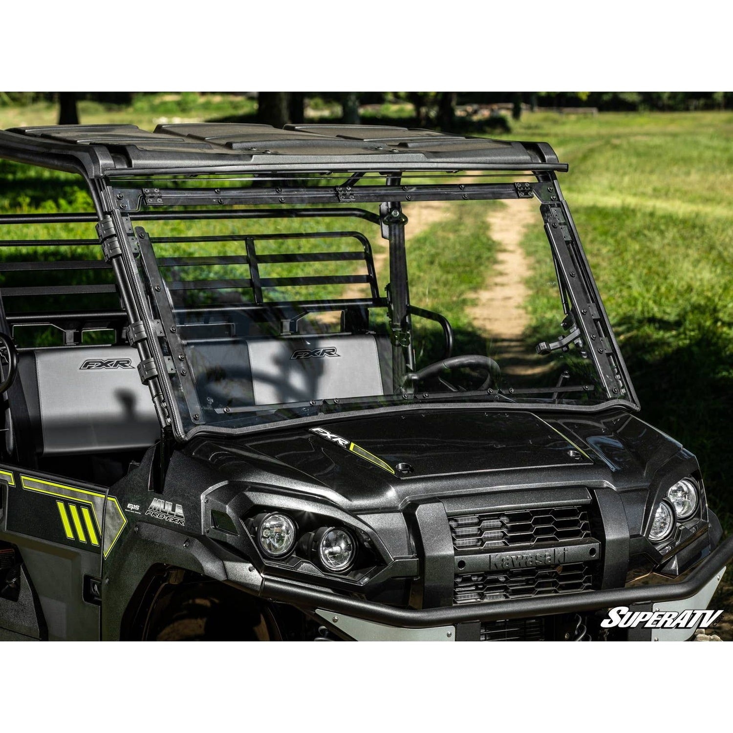 Kawasaki Mule Pro Scratch Resistant Flip Windshield | SuperATV
