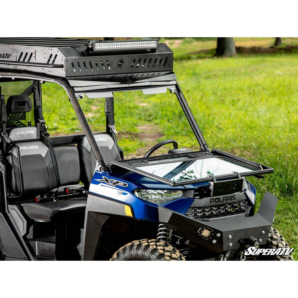 Polaris Ranger 1000 Flip Down Glass Windshield | SuperATV