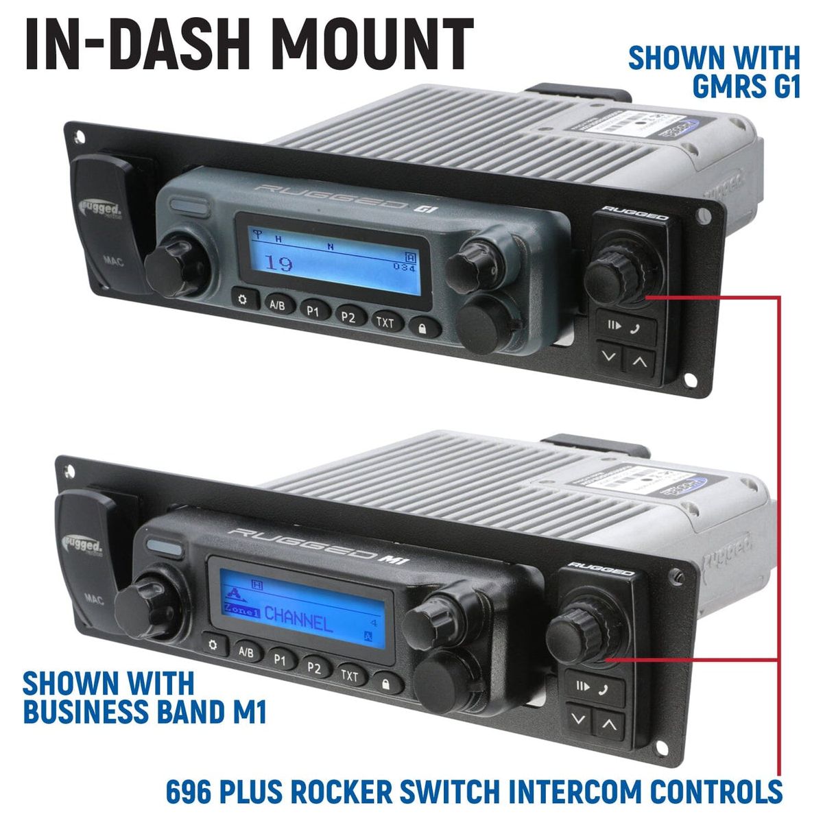 Yamaha RMAX Complete Communication Kit with Rocker Switch Bluetooth Intercom and 2-Way Radio | Rugged Radios