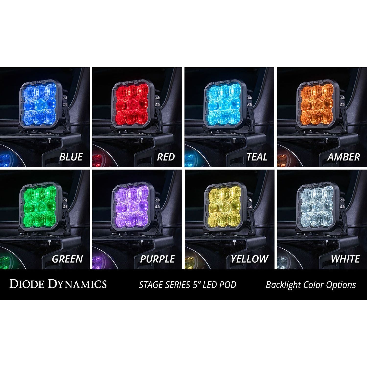 Stage Series 5" Pro LED Pods (Pair) | Diode Dynamics
