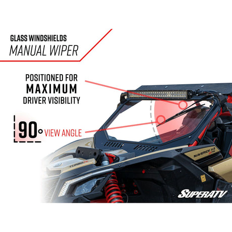 Can Am Maverick Sport Glass Windshield | SuperATV