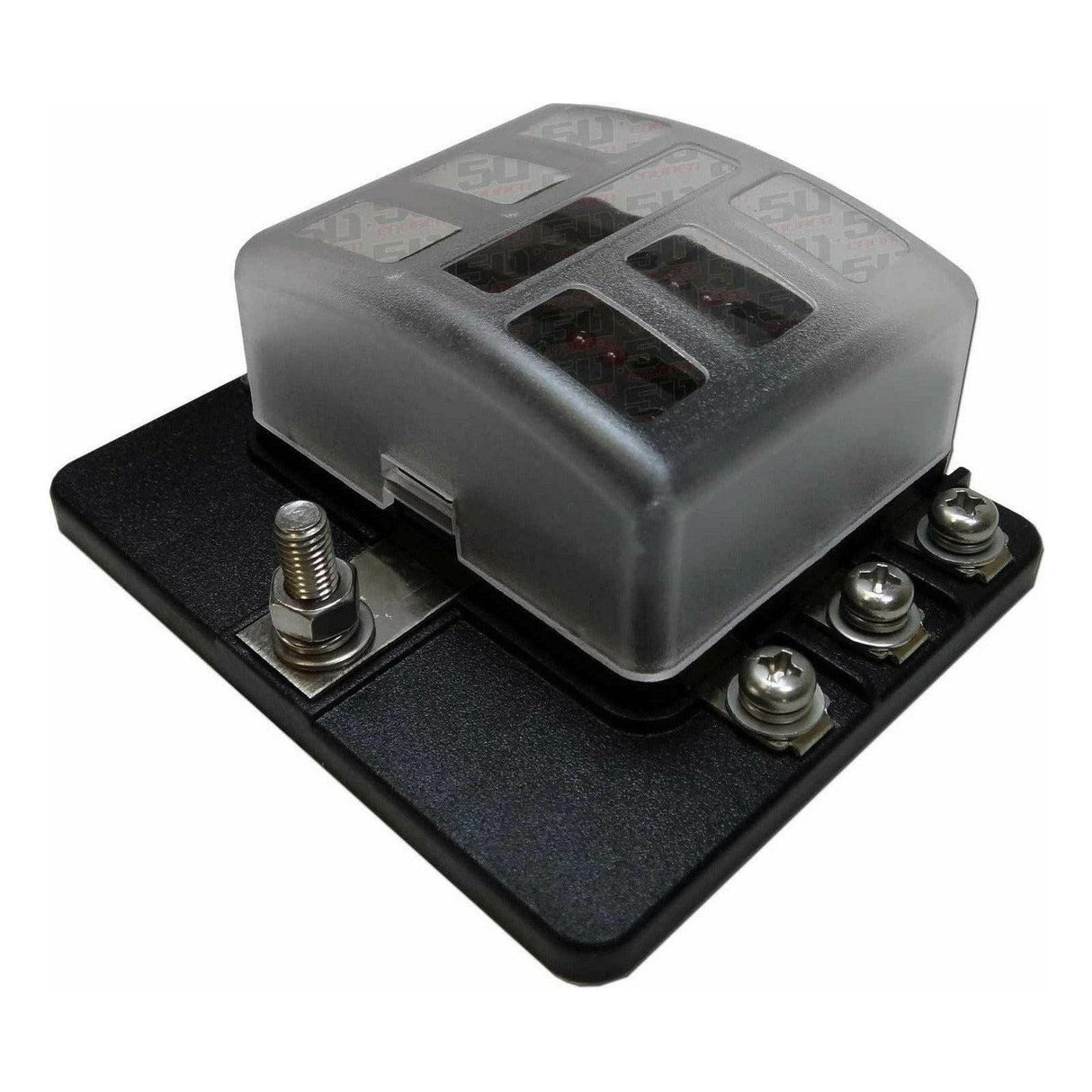 6 Way 12V Circuit Screw Fuse Block | 50 Caliber Racing