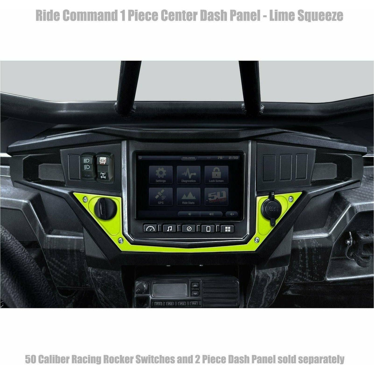 Polaris RZR XP 1000 Ride Command 1 Piece Dash Panel | 50 Caliber Racing