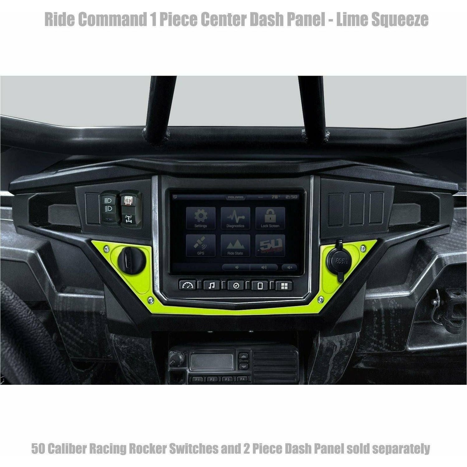 Polaris RZR XP 1000 Ride Command 1 Piece Dash Panel | 50 Caliber Racing